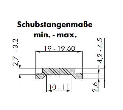 ALU SCHUBSTANGE L = 800MM