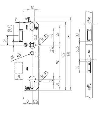 KFV HAUPTSCHLOSS-SET AS SL 25/92-N