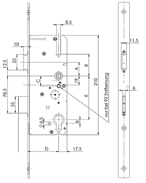 KFV HAUPTSCHLOSS-SET AS SL 35/92-K