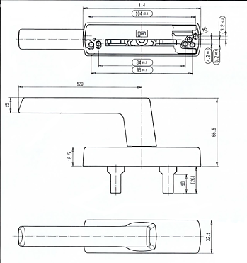 HANDLE SI-LINE LM DG SI-SILVER C10