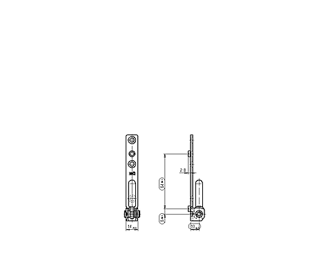 BOTTOM HINGE KF A0067 9003 WHITE PC1