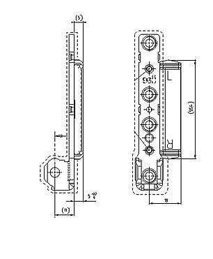 BOTTOM HINGE H12/18 RH TS C100