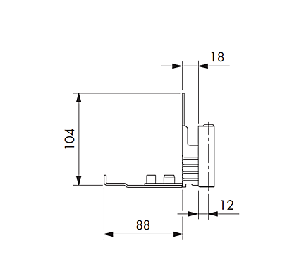 REB.COR. HINGE H-4 /18-9 LH TS C50